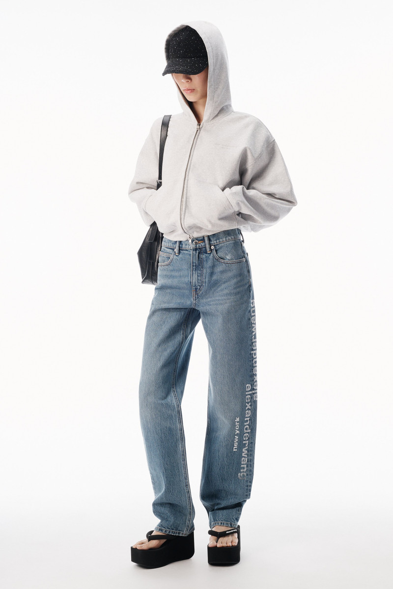 Alexander Wang CRYSTAL MIRROR LOGO EZ JEAN outlook