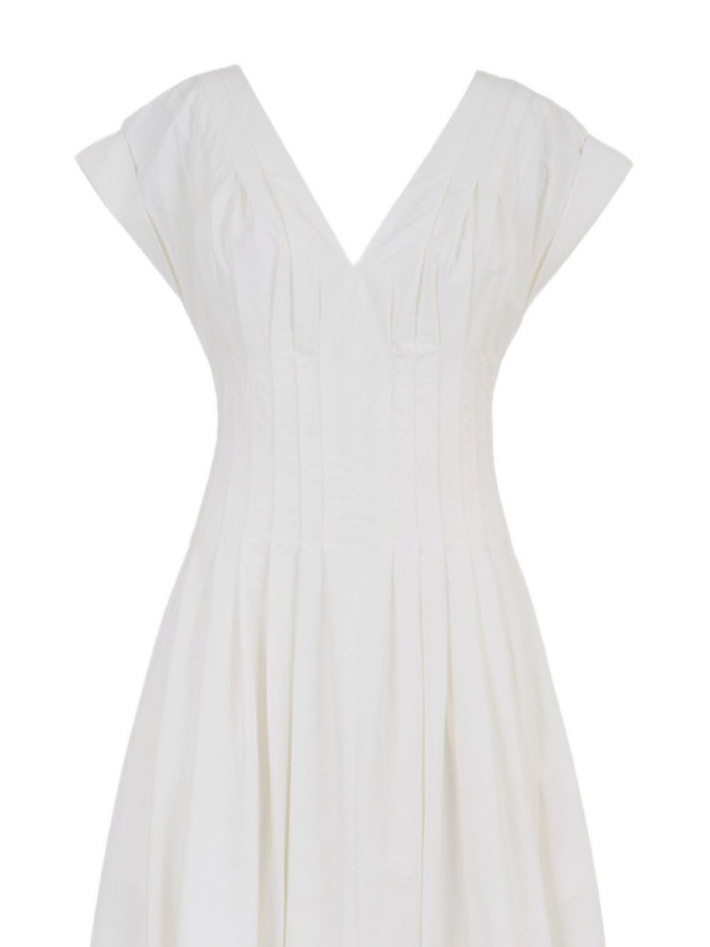 Nina V-neck pleated midi dress - 4