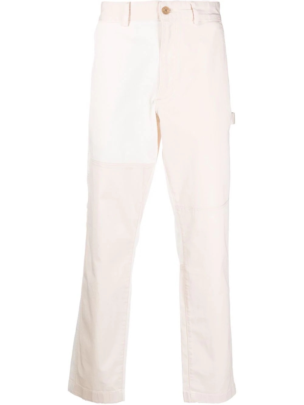 colour-block panelled trousers - 1