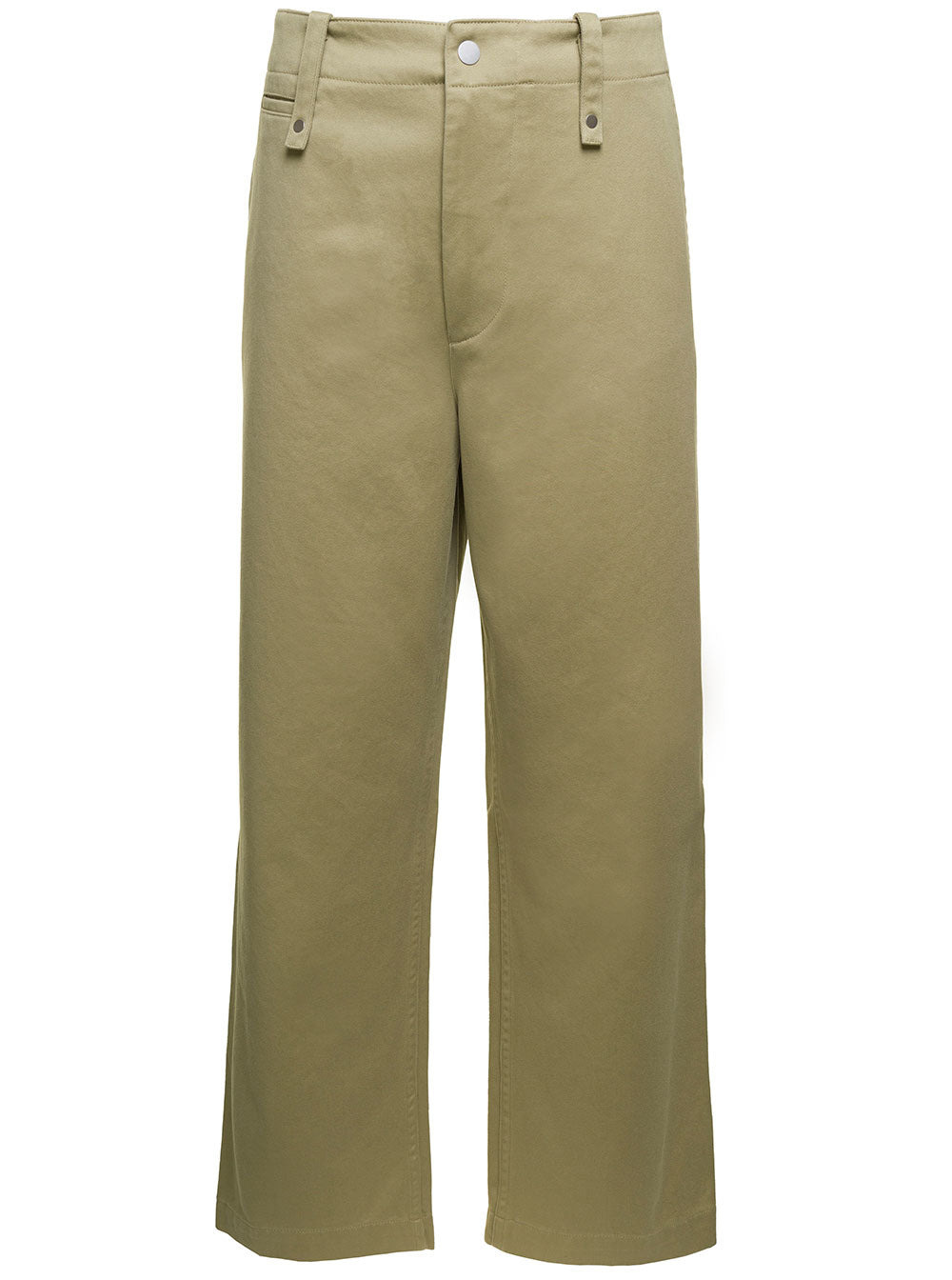 Burberry Men Beige Wide-Leg Pants In Cotton Man - 1