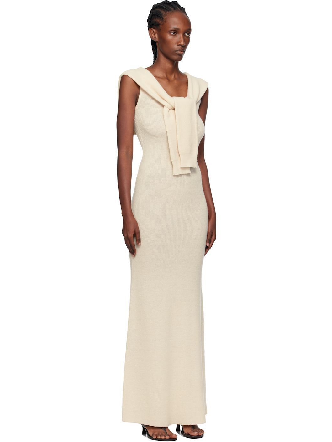 Beige Vao Maxi Dress - 2
