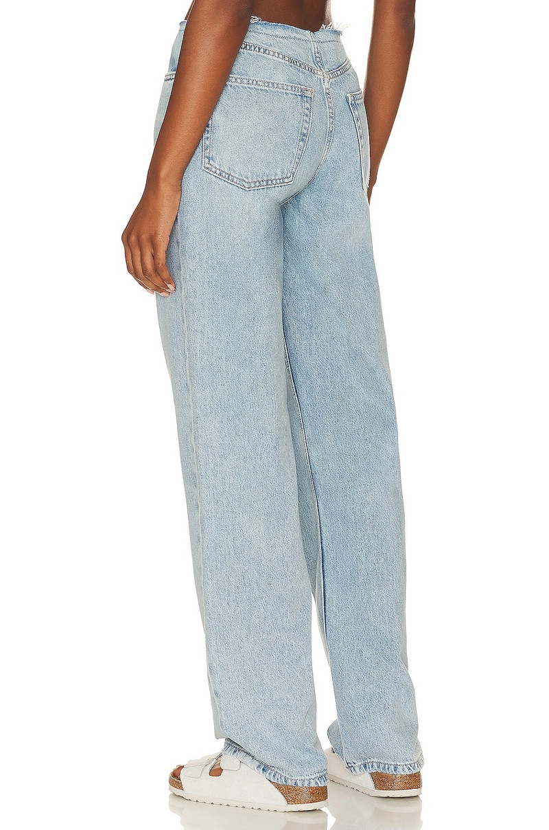 GRLFRND Jordan Low Rise Frayed Waist Boyfriend Jeans outlook