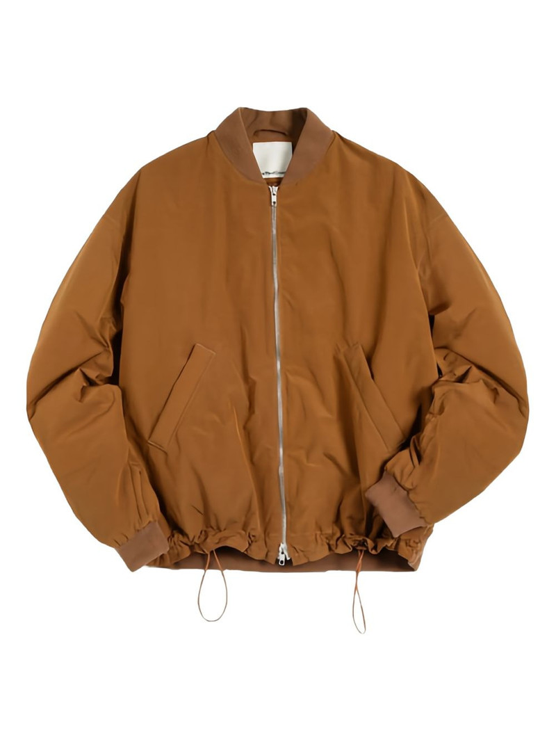 drawstring zip-fastening bomber jacket 1