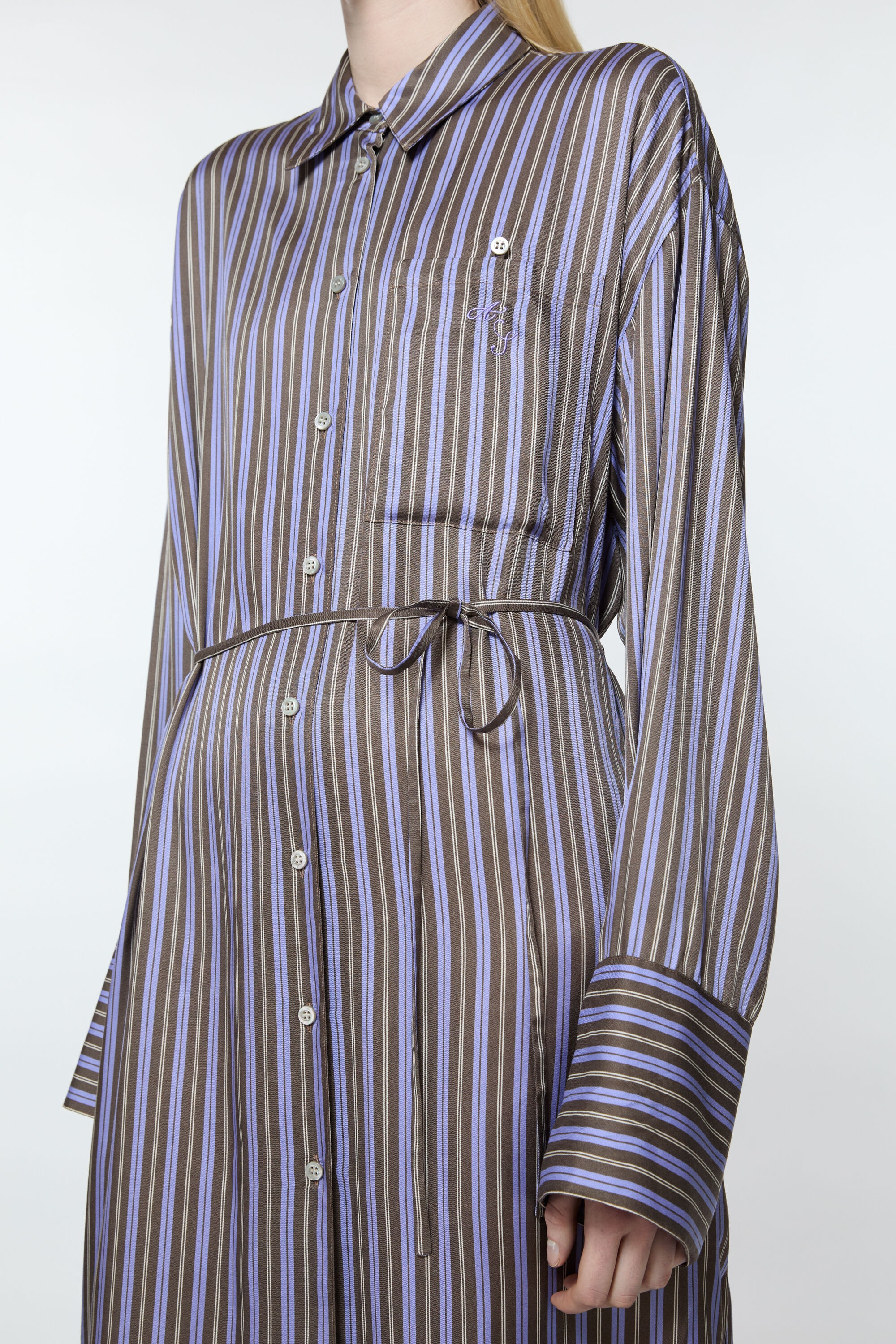 Shirt dress - Purple/Anthracite grey - 5