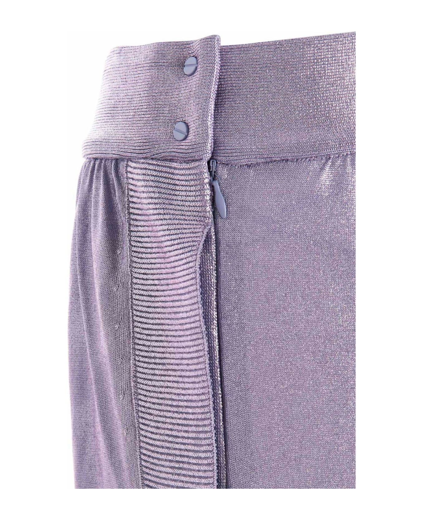 Highrise Metallic Effect Trousers - 3