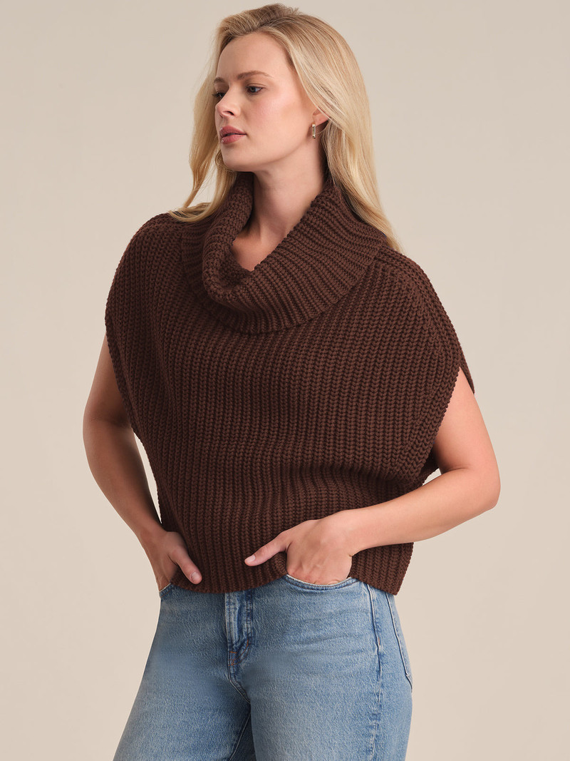 525 america Cate: Cotton Sleeveless Turtleneck Sweater outlook