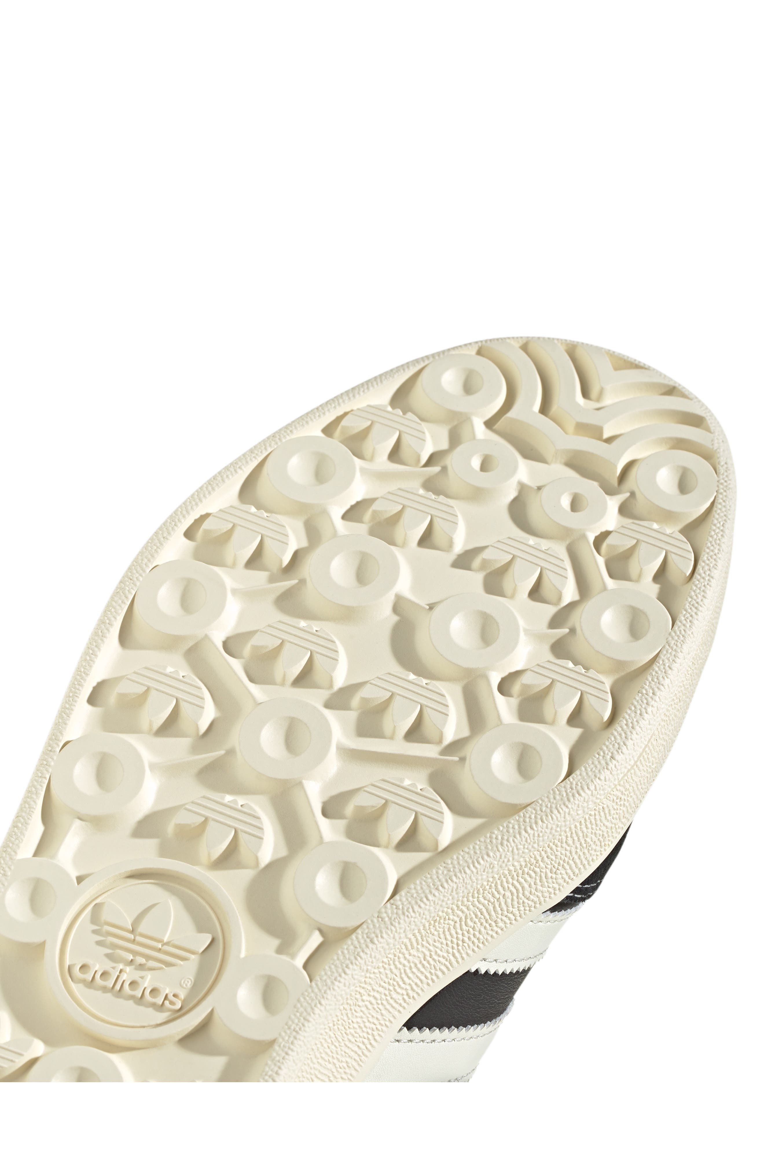 adidas Gazelle Indoor Sneaker in Black/Cream White/Gold at Nordstrom - 7