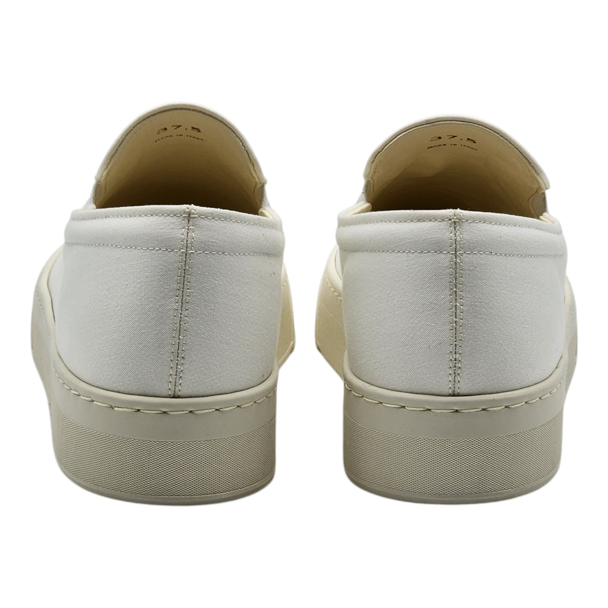 The Row Marie H Slip-On Sneakers - Canvas - White 37.5 - 4