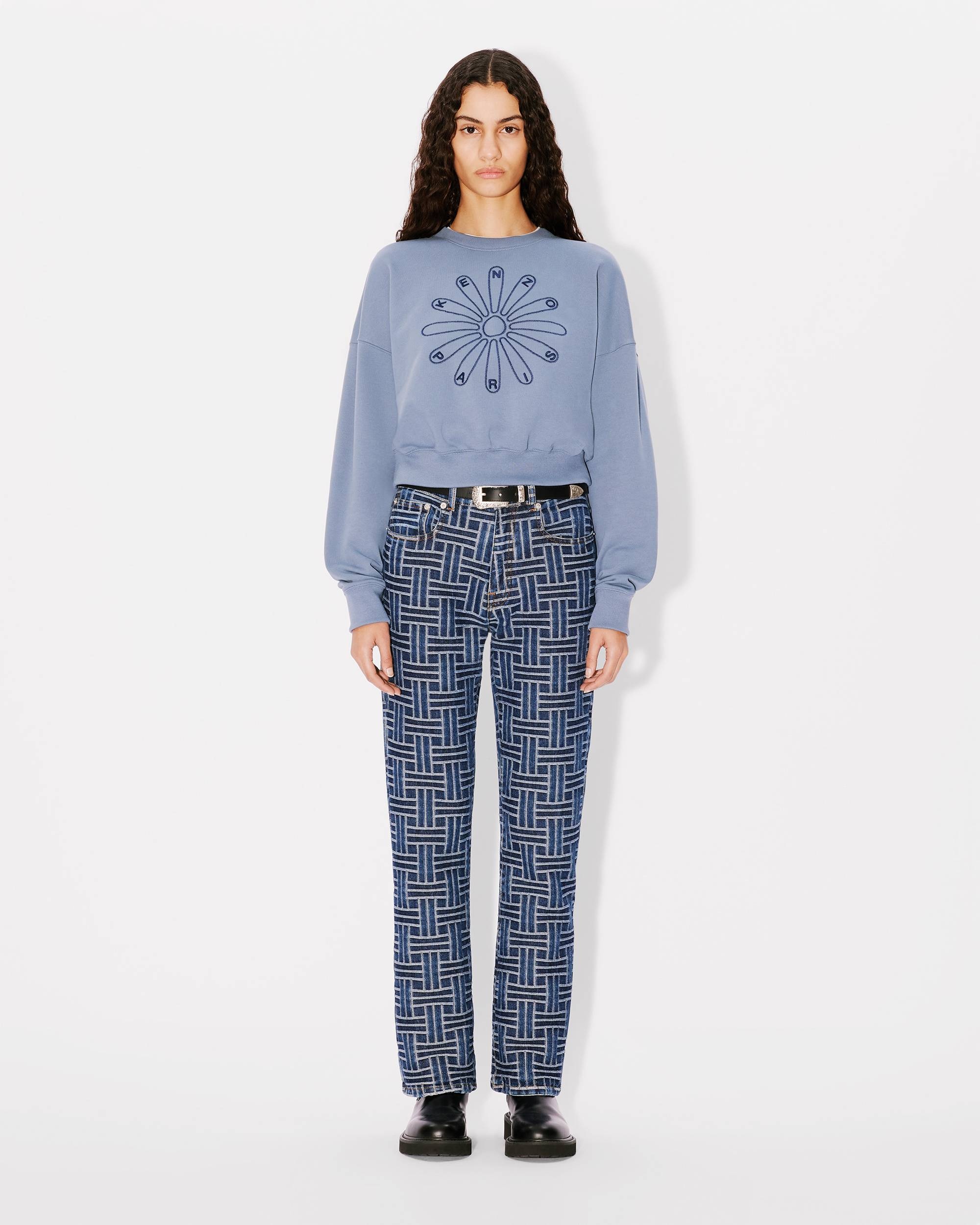 'KENZO Marguerite' cropped embroidered sweatshirt - 5