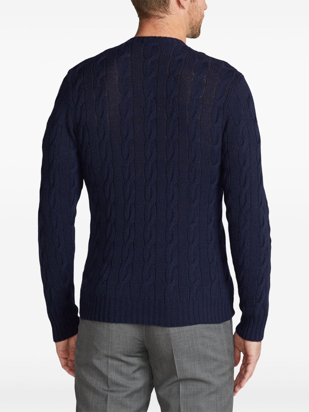 cable-knit cashmere sweater - 5