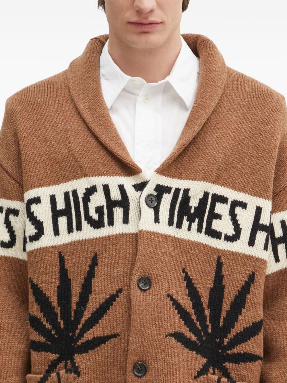 WACKO MARIA intarsia-knit cardigan | REVERSIBLE