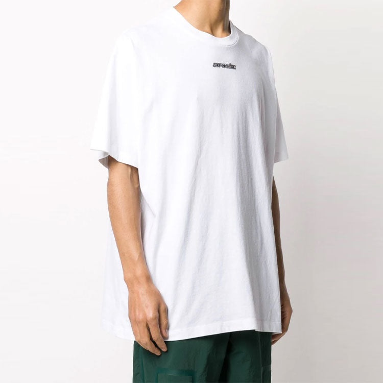 Off-White Back Arrow Pattern Printing Round Neck Short Sleeve Loose Fit White OMAA038E20JER0020145 - 5
