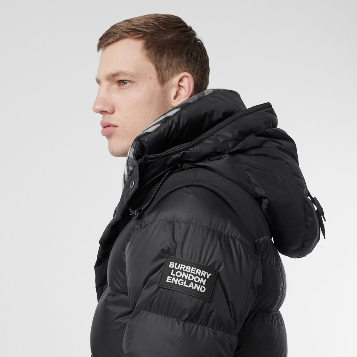 Detachable Sleeve Hooded Puffer Jacket - 5