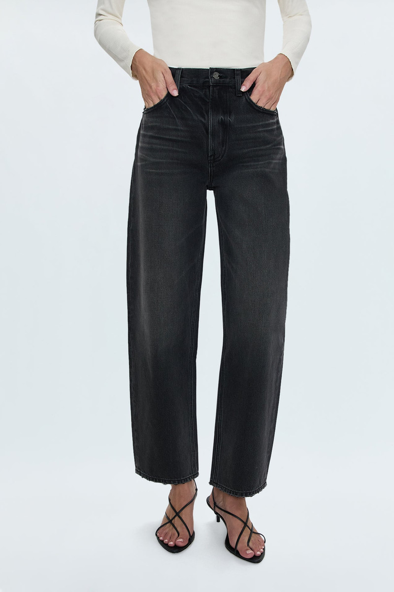 WES HIGH RISE BARREL JEAN - CAVIAR 3