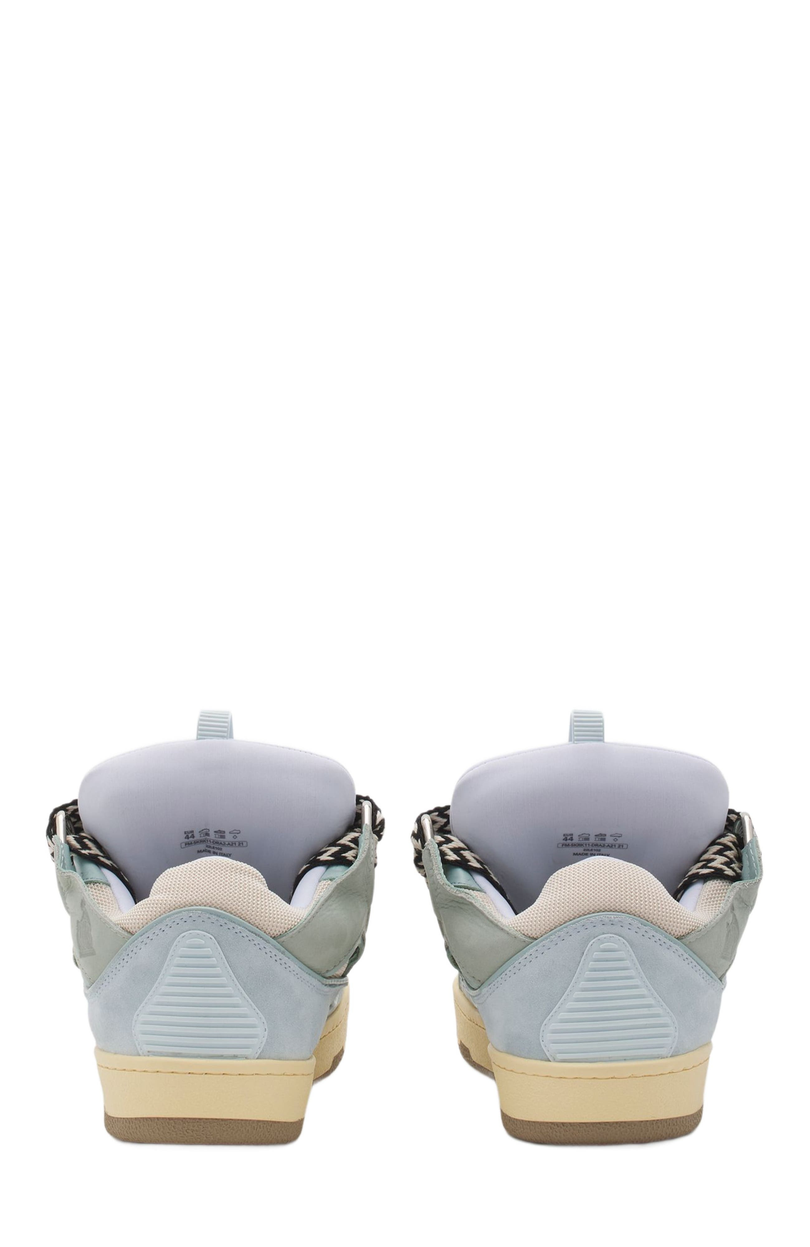 Lanvin LEATHER CURB SNEAKERS in Pale Blue at Nordstrom - 4