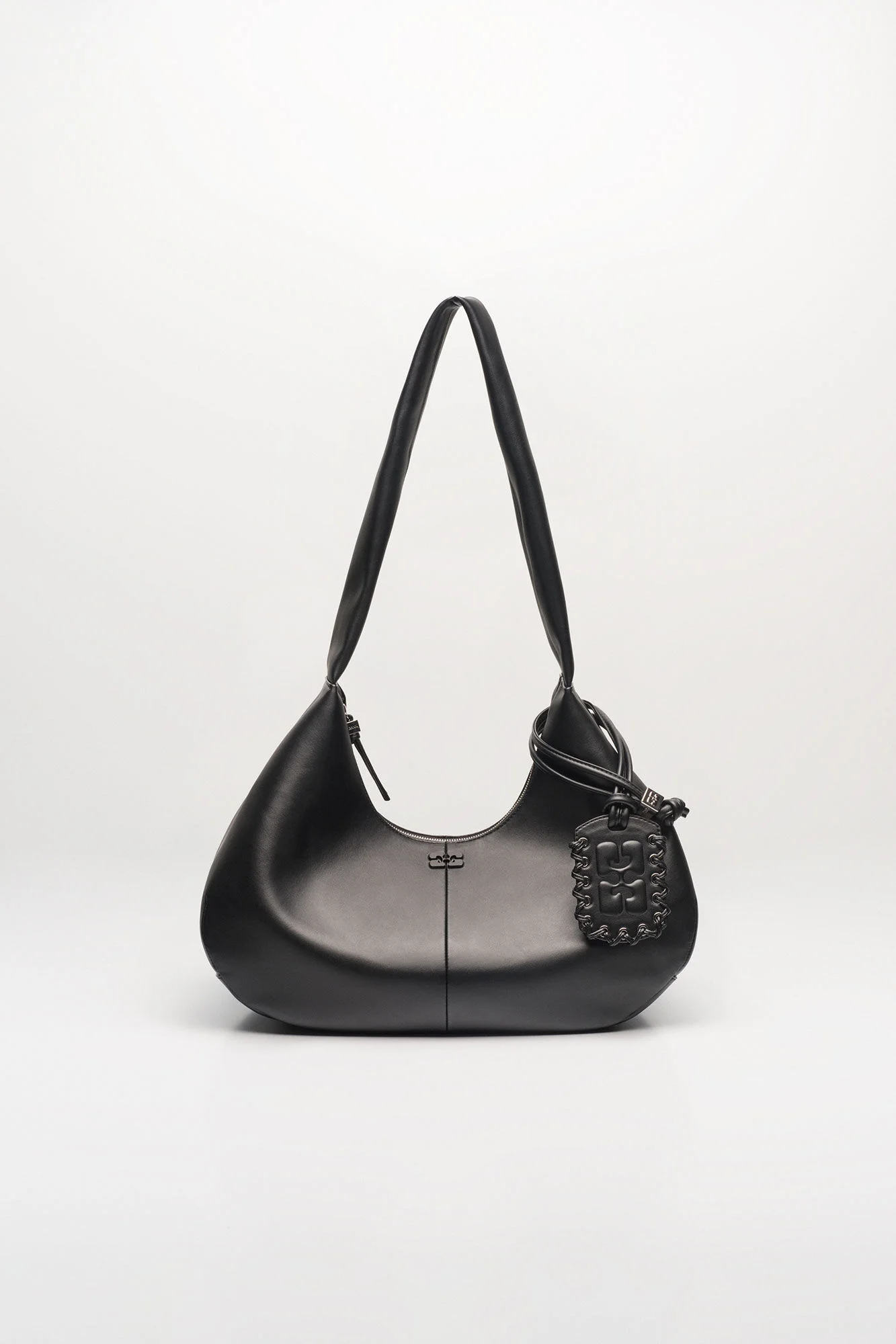 BLACK MEDIUM HOBO BAG - 1