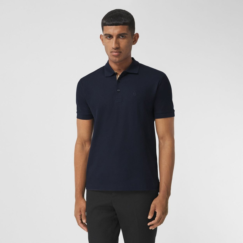 Monogram Motif Cotton Piqué Polo Shirt 5