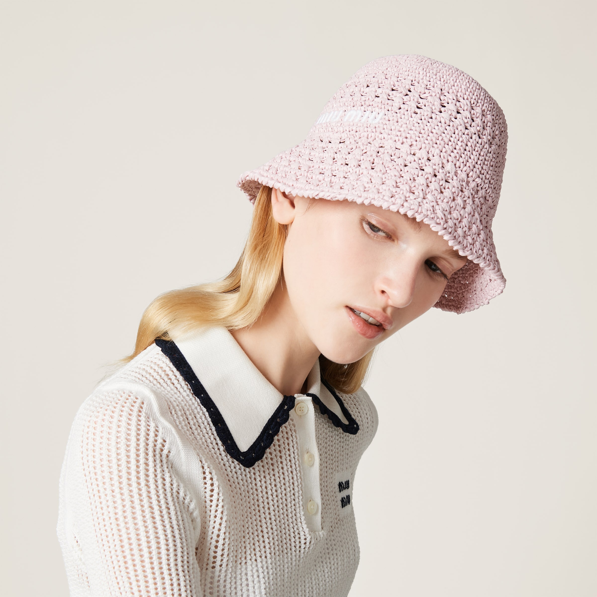 Woven fabric hat - 1