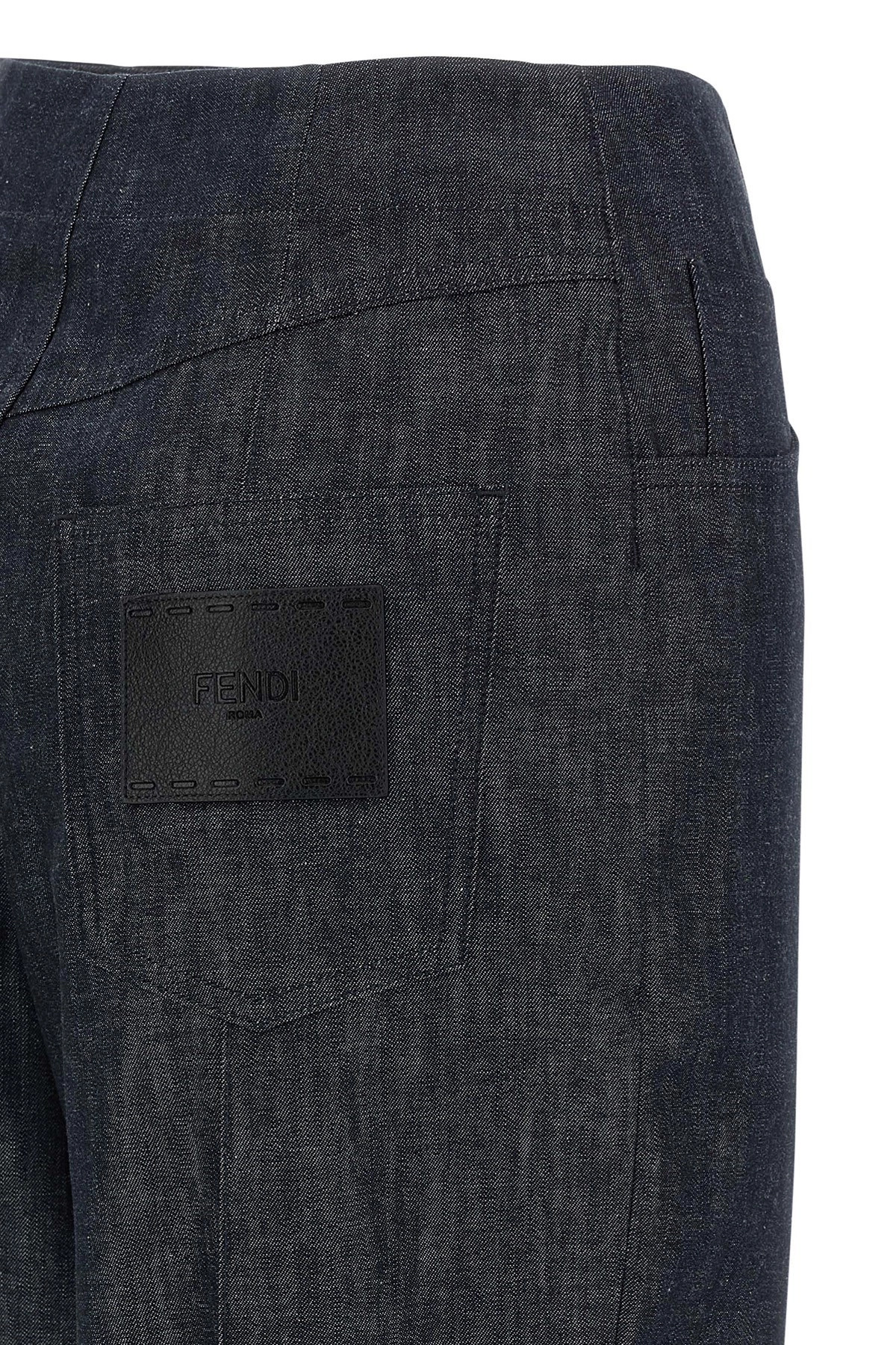 'Fendi Roma' patch jeans - 4