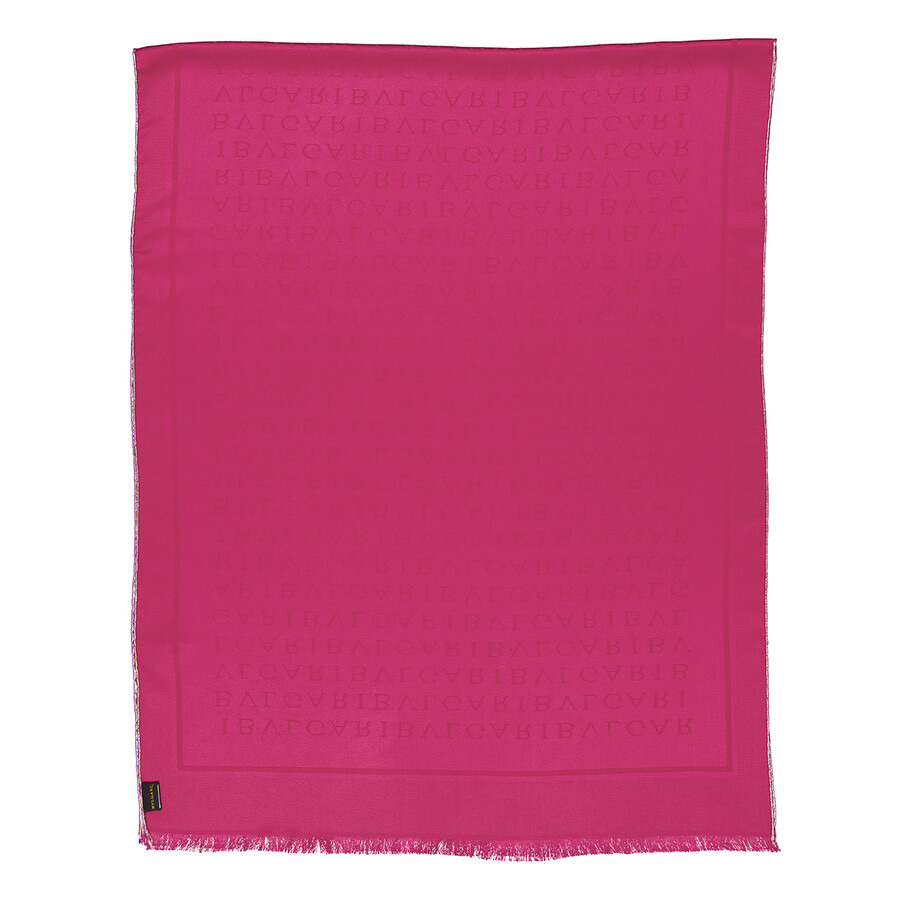 Bvlgari Logomania Lettere Maxi Silk Wool Stole - 2