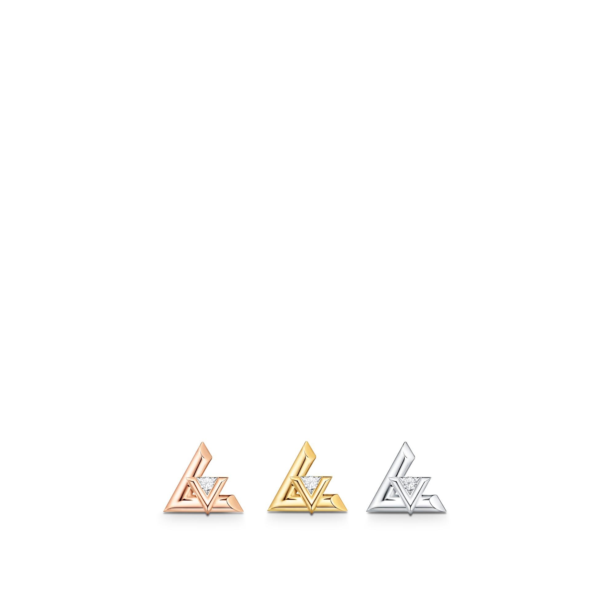 LV Volt One Stud, Yellow Gold And Diamond - Per Unit - 4