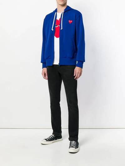 Comme des Garçons PLAY zipped heart logo hoodie outlook