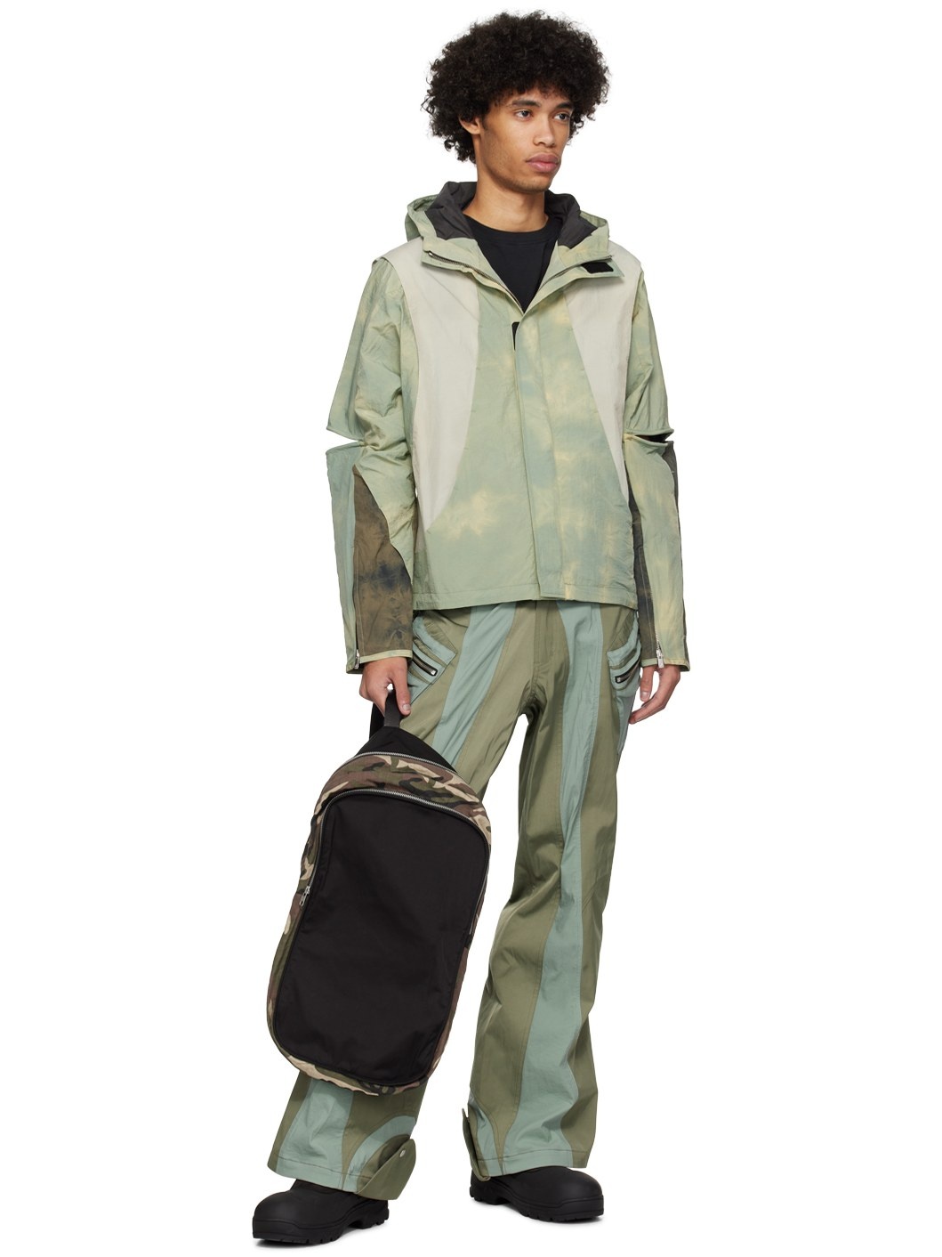 Green Scarab Cargo Pants - 4