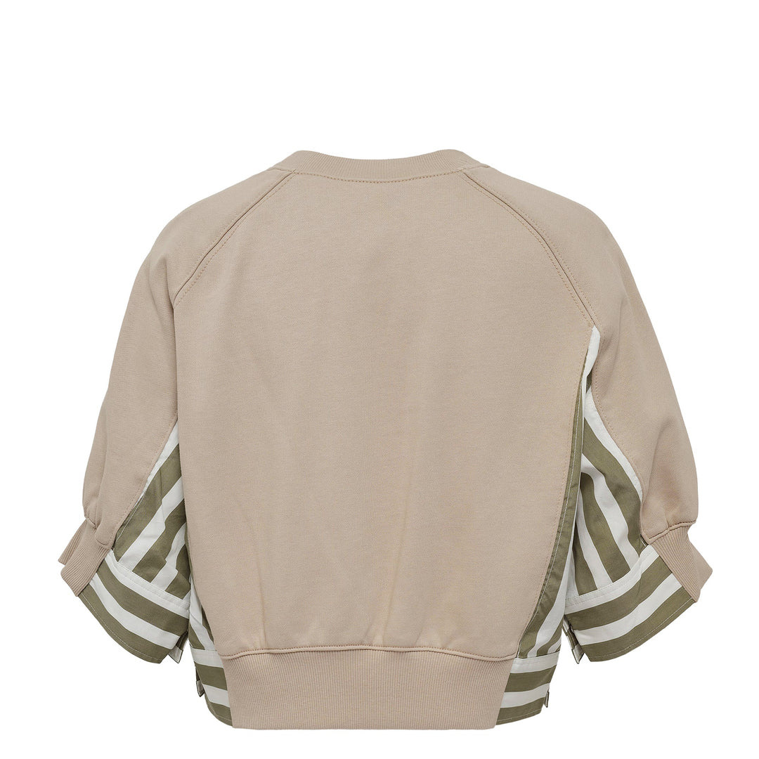 3/4 Sleeve Cropped Combo Sweatshirt - 2