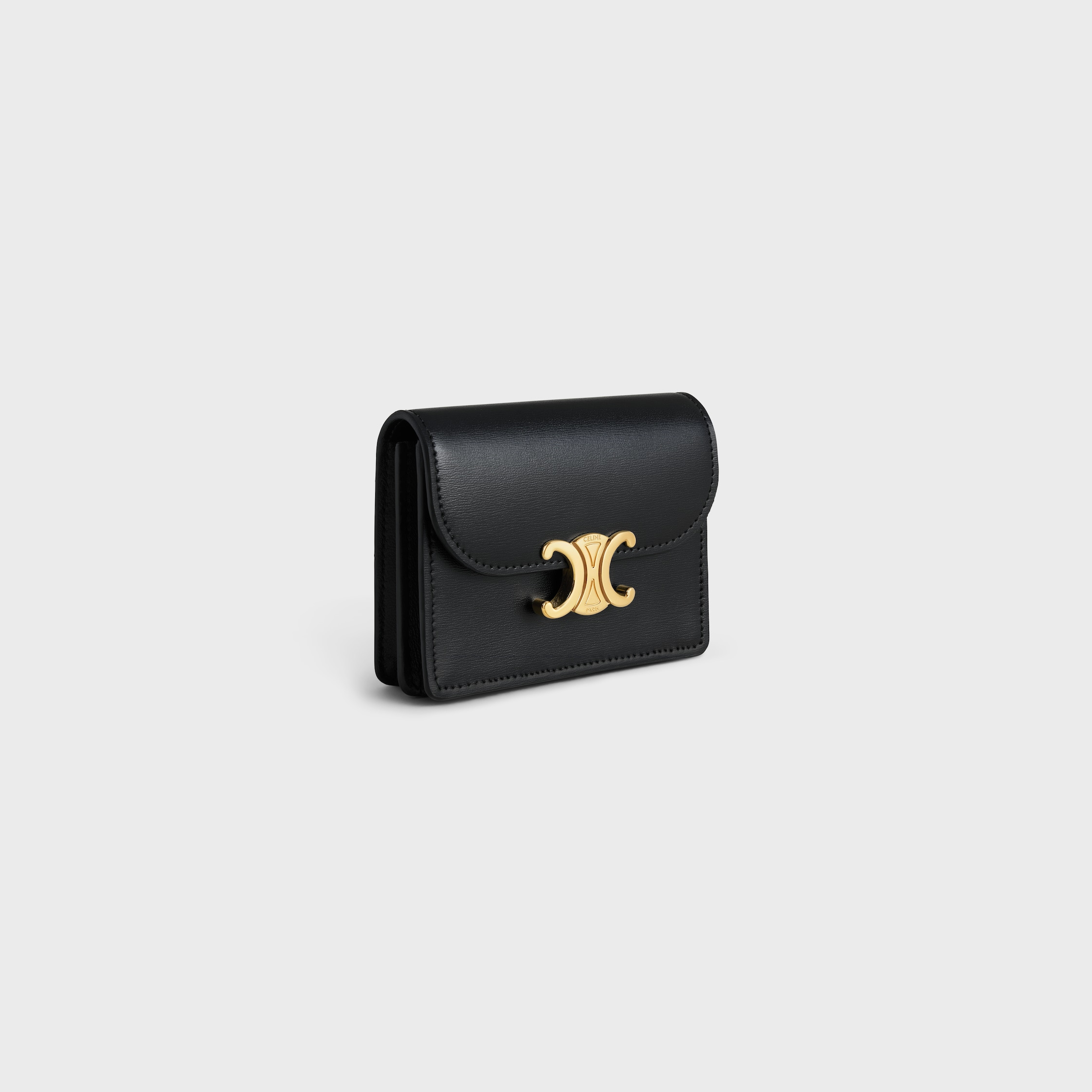 BUSINESS CARD HOLDER TRIOMPHE in SHINY CALFSKIN - 2