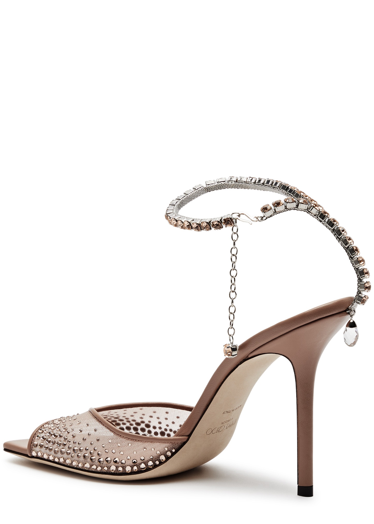 Saeda 100 crystal-embellished leather sandals - 2