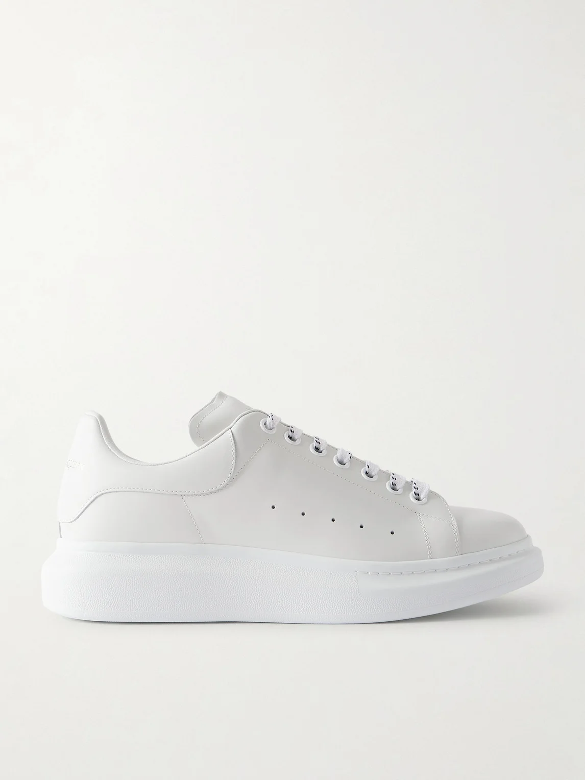 Exaggerated-Sole Leather Sneakers - 1