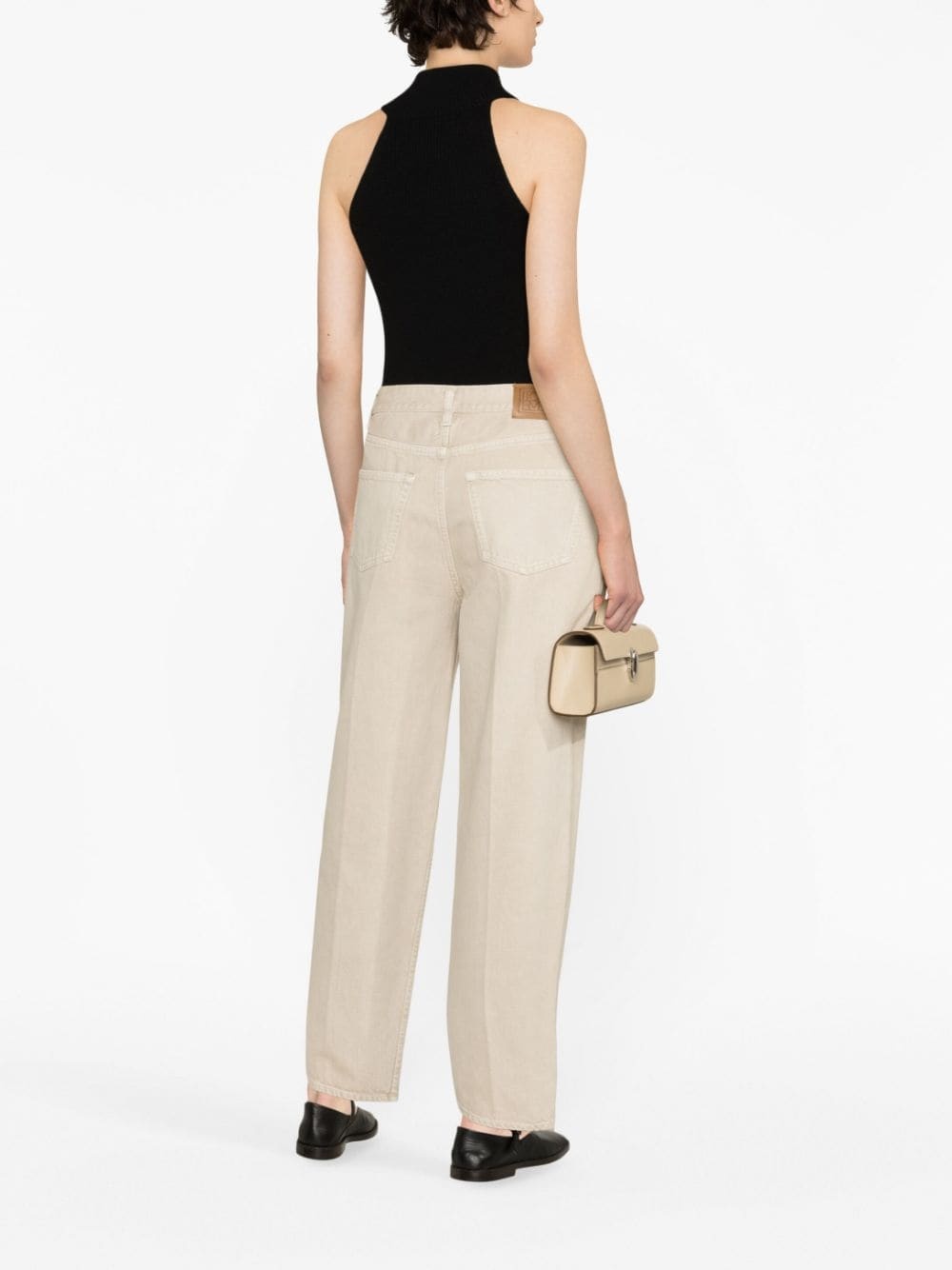 high-waist tapered-leg jeans - 4