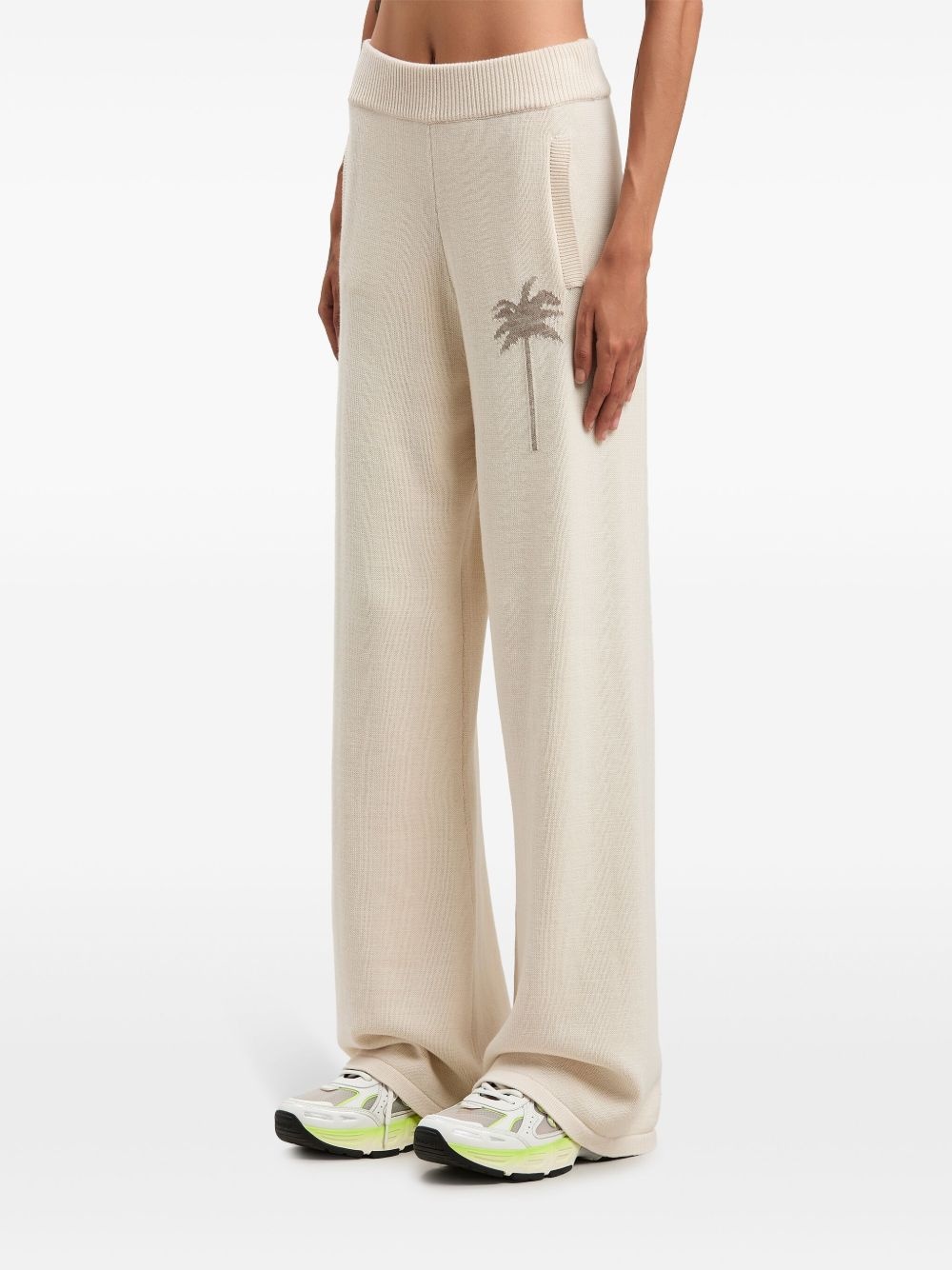 palm tree knitted trousers - 4