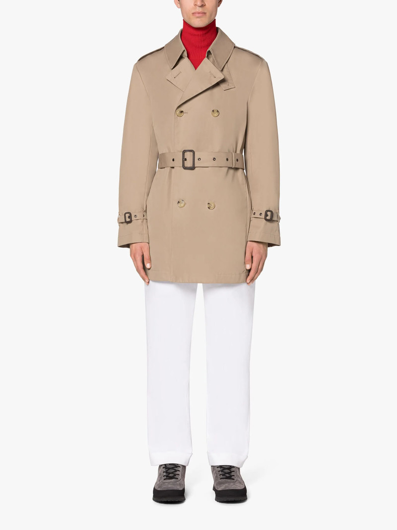 Mackintosh ST JOHN BEIGE GABARDINE COTTON SHORT TRENCH COAT outlook