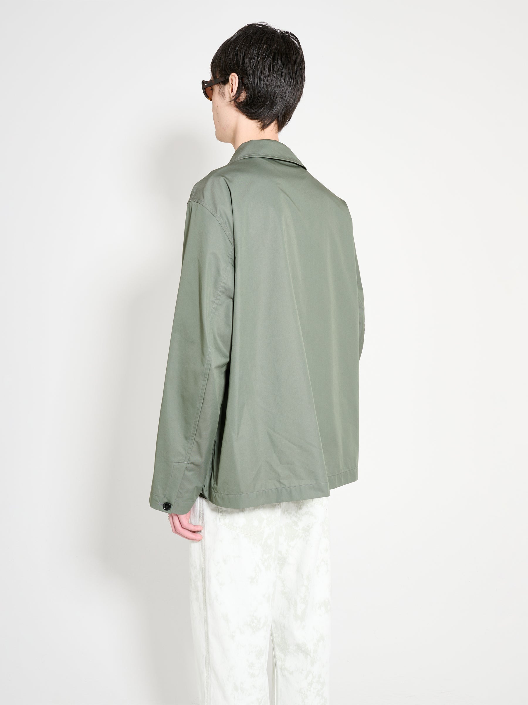 LEMAIRE 4 POCKET OVERSHIRT ASH GREY - 4