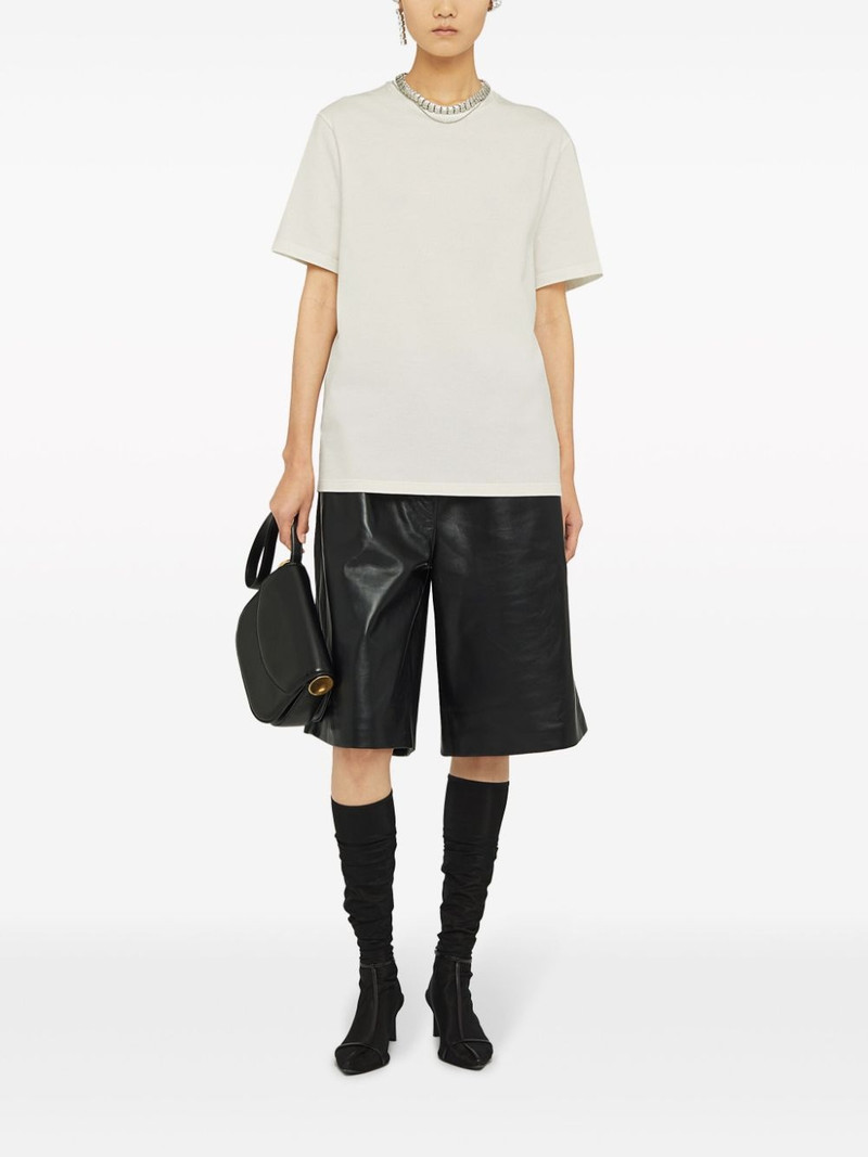 Jil Sander lambskin leather Bermuda shorts outlook