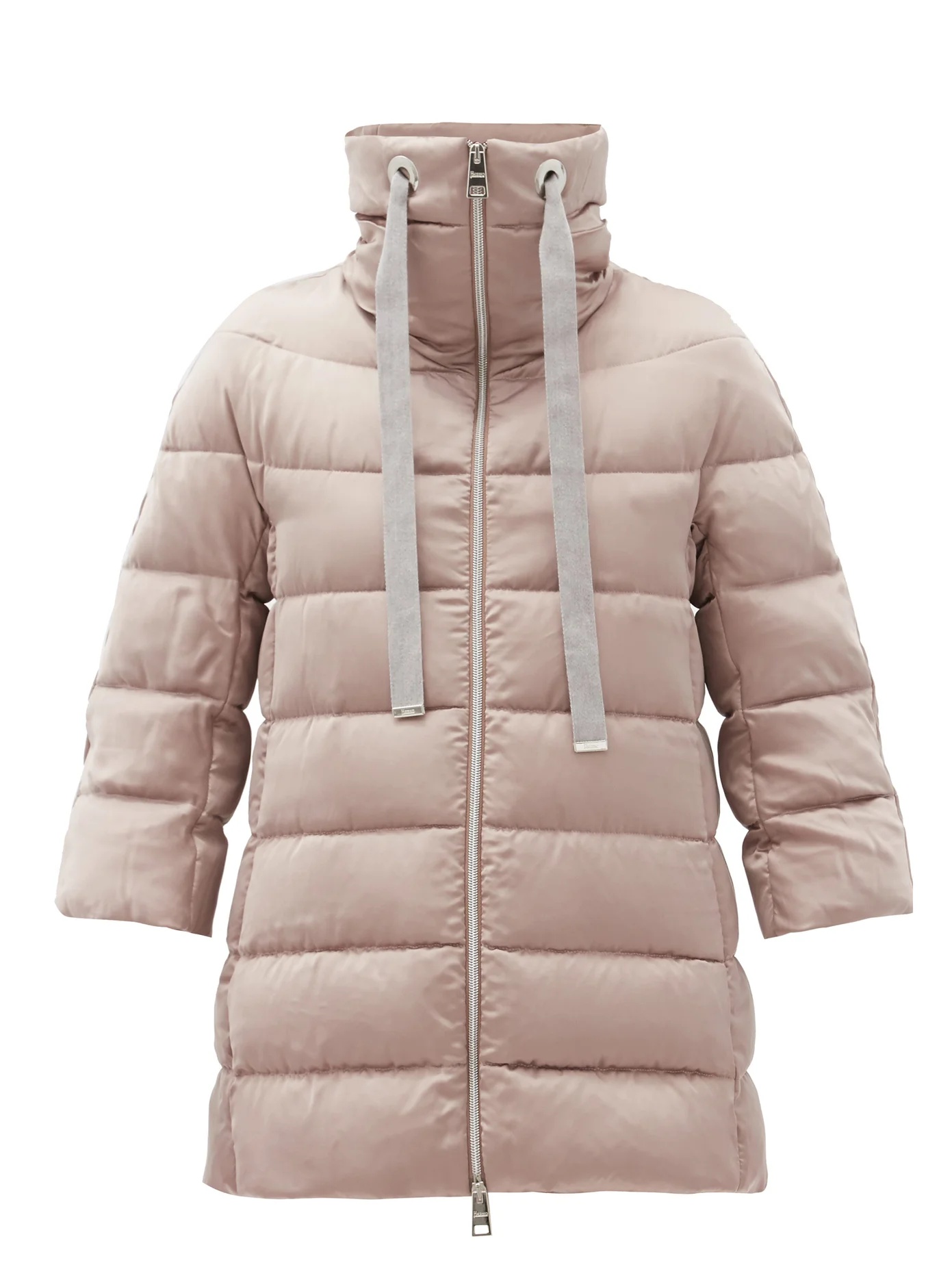 Funnel-neck down jacket - 1