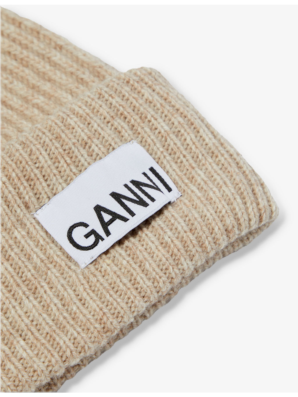 Logo-patch wool, recycled-wool and recycled-polyamide beanie - 2