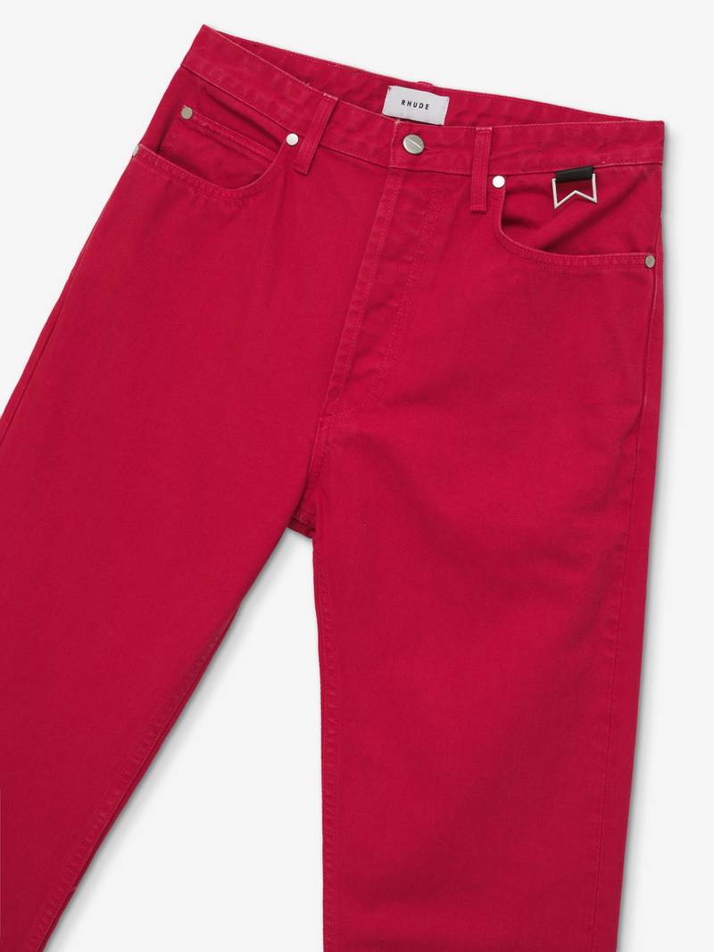 RED CLASSIC FIT DENIM 3