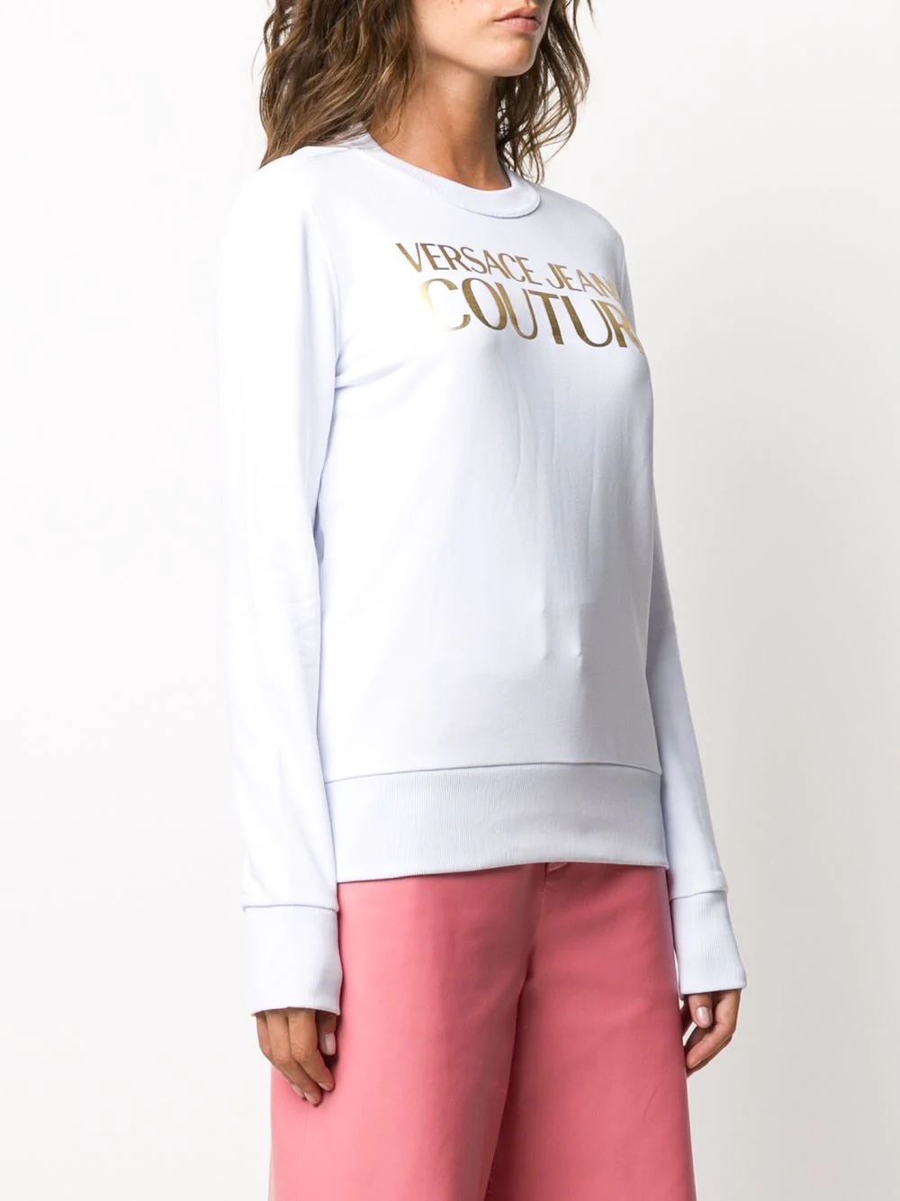 logo-print cotton sweatshirt - 3