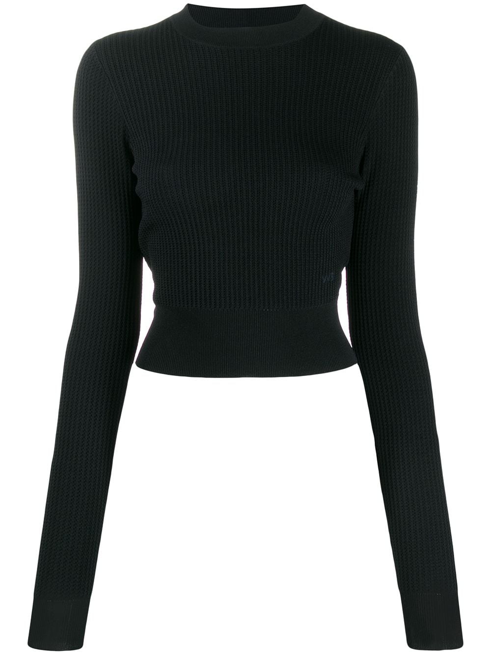 cropped long sleeve jumper - 1