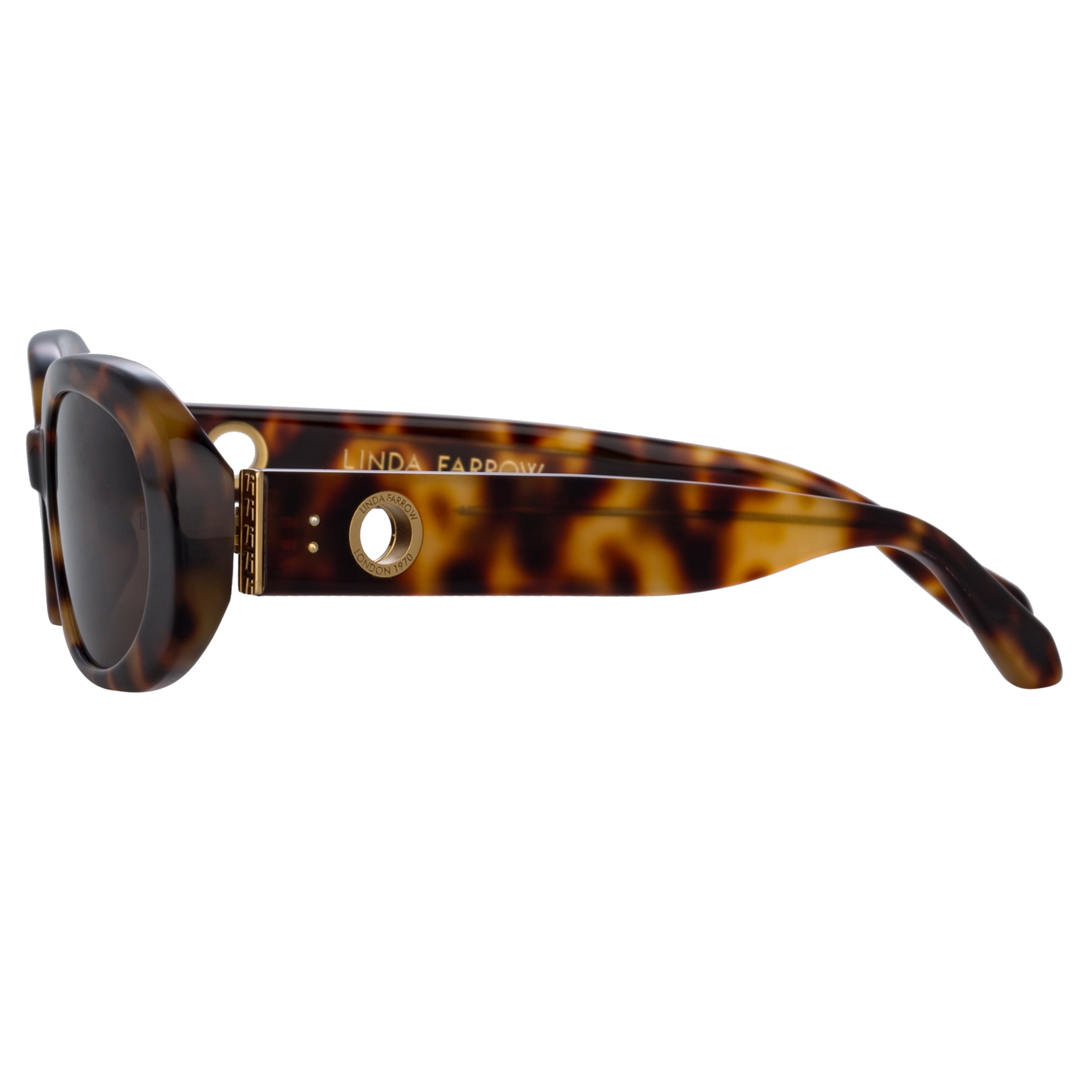 サングラス Linda Farrow Cara Sunglass Cara Sunglasses in Tortoiseshell by LINDA FARROW