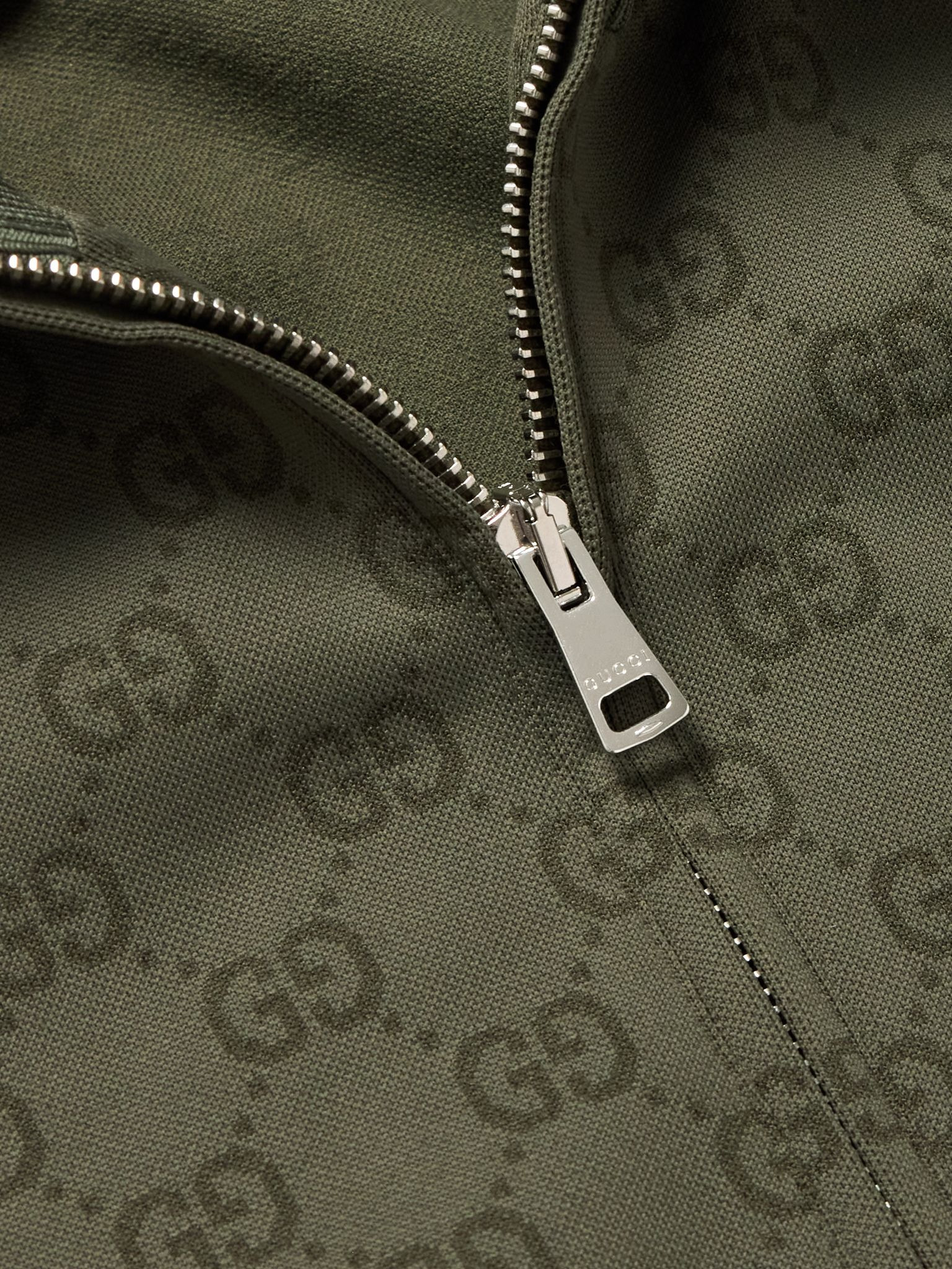Logo-Jacquard Track Jacket Forest green - 4