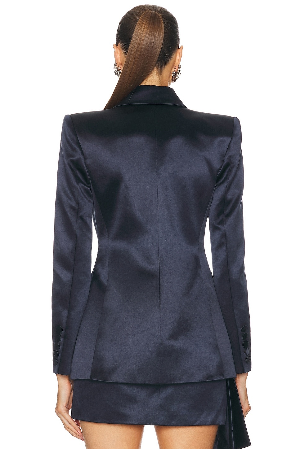 Fitted Satin Blazer - 4