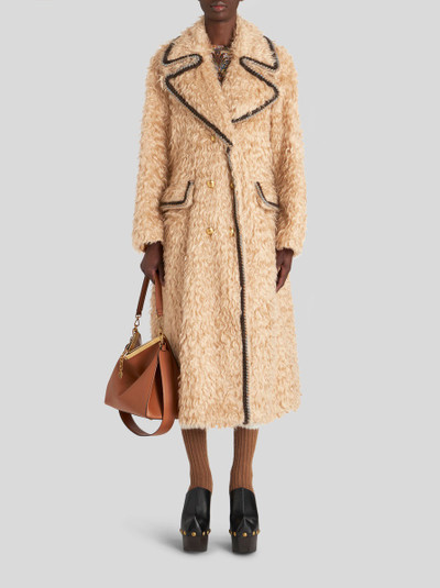 Etro LONG COAT WITH WORKED EDGING outlook
