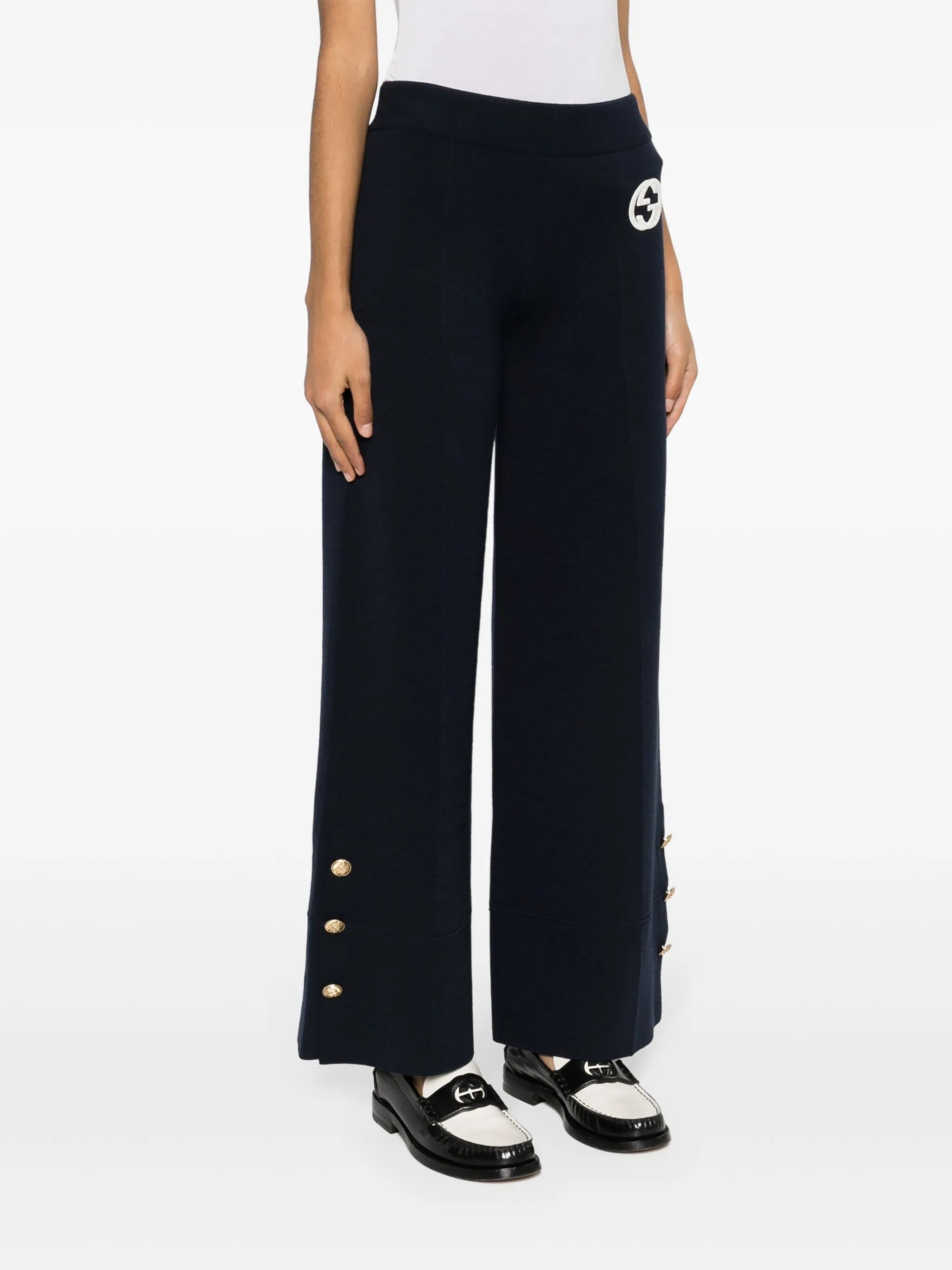 Interlocking G Wide-leg Trousers - 4