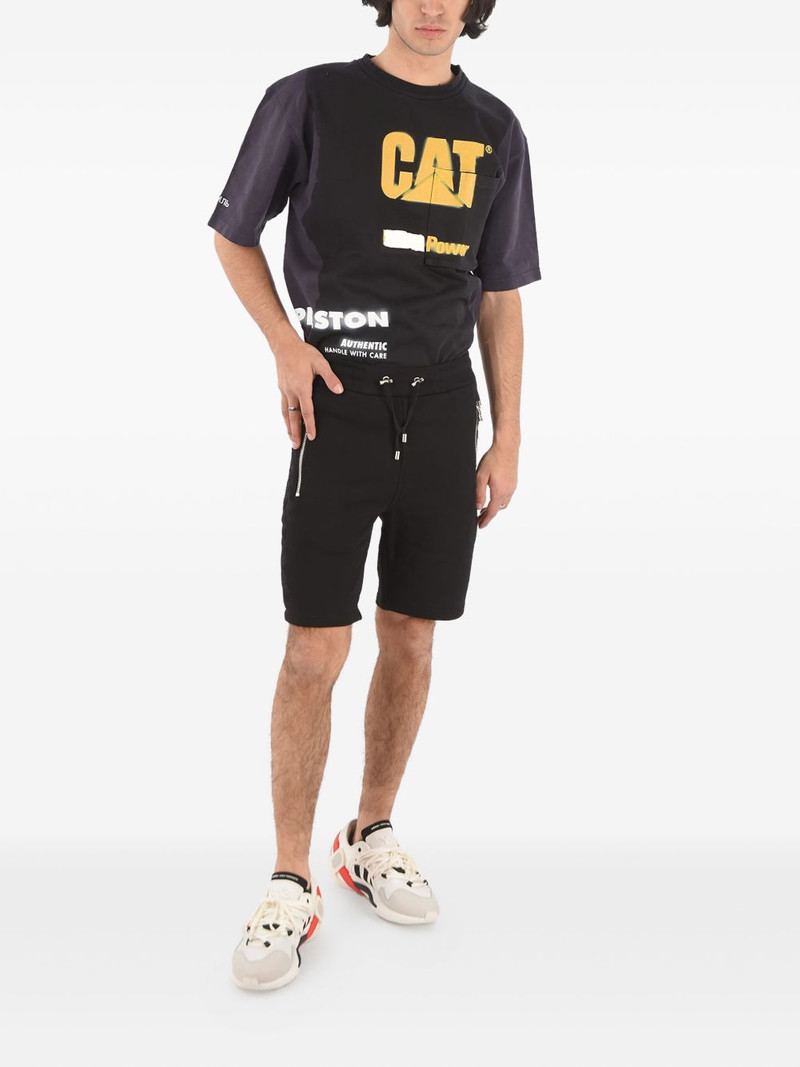 Balmain logo-band zip-detail shorts outlook
