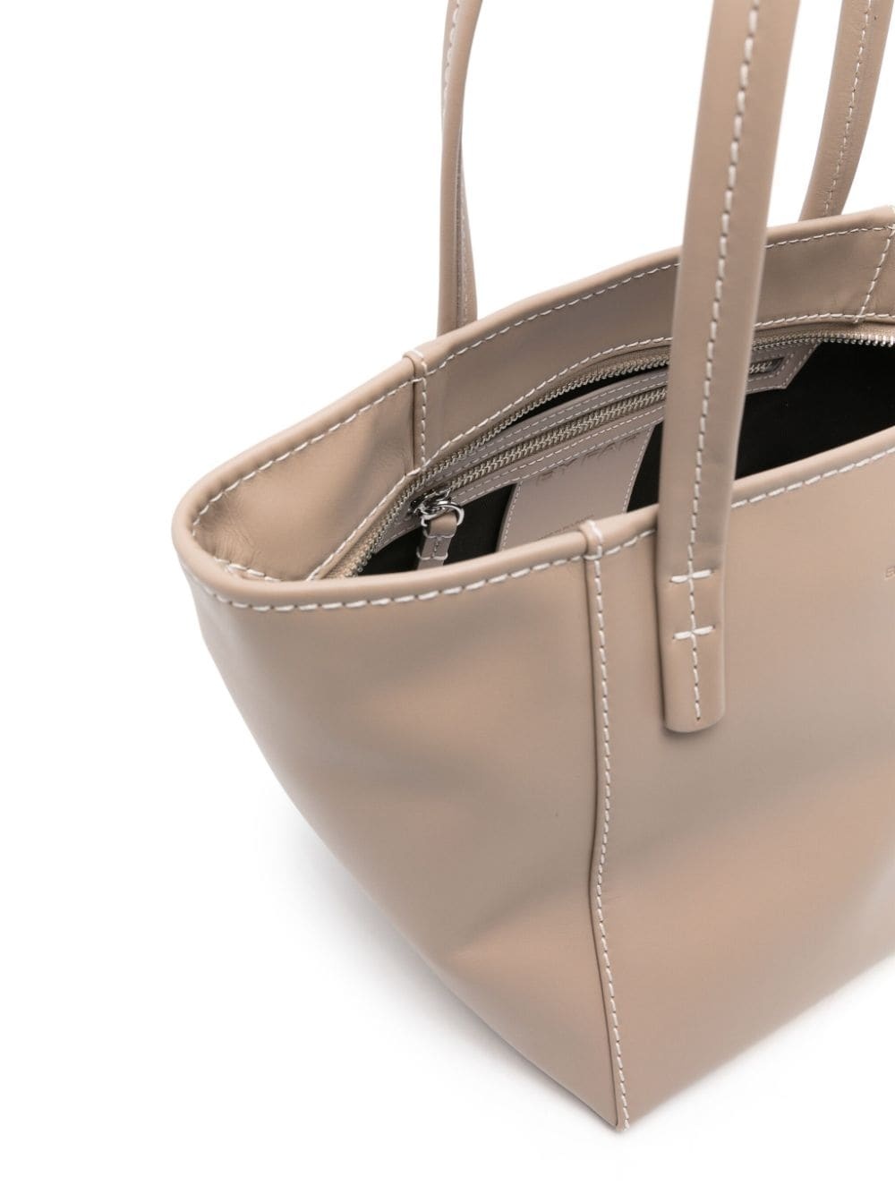 Bar leather tote bag - 5