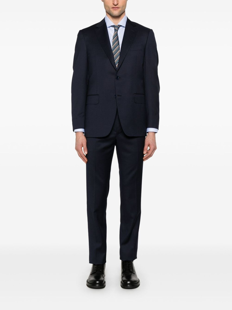 Canali patterned-jacquard suit outlook