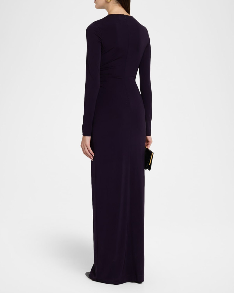 Ruched Jersey Column Gown 3